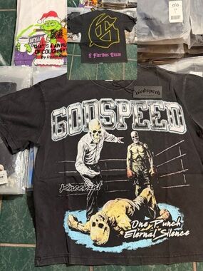 Godspeed Men's Graphic T-Shirt in Black - One Punch Eternal Silence